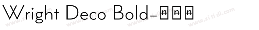 Wright Deco Bold字体转换
